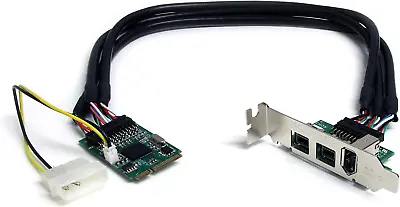 3 Port 2B 1A 1394 Mini PCI Express Firewire Card Adapter - Firewire Adapter - Pc • $76.22