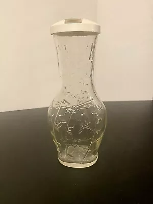 Vintage Good Seasons Salad Dressing Glass Cruet Bottle With Lid - Embossed Vines • $11.99