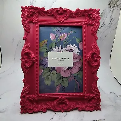 4x6 Laura Ashley Fushia Picture Frame Rococo Ornate Shabby Chic Bridgerton Style • £24.12