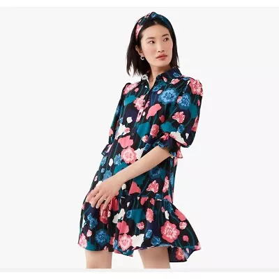 Kate Spade Viney Floral Fluid Shirtdress Size L • $80