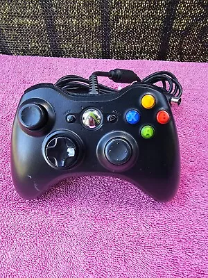 Microsoft Xbox 360 Wired Black Controller - OEM Official Original • $19.99