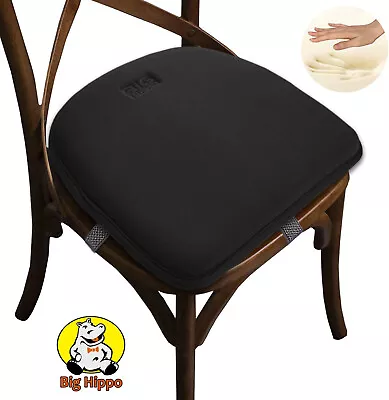$15.65 • Buy Big Hippo Memory Foam Chair Seat Cushion Pad Non Slip Dining Car Home Mat Black