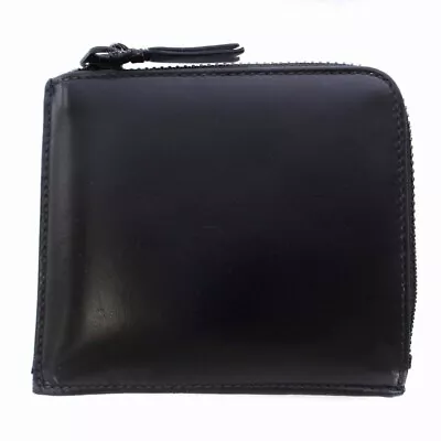 Comme Des Garcons Classic Leather Wallet Coin Case Short L-Shaped Zipper Cow Bla • $103.89