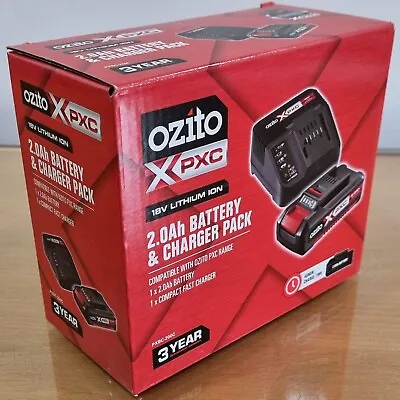Brand New Ozito PXC 18V 2.0Ah Li-Ion Battery And Compact Fast Charger • $89.90