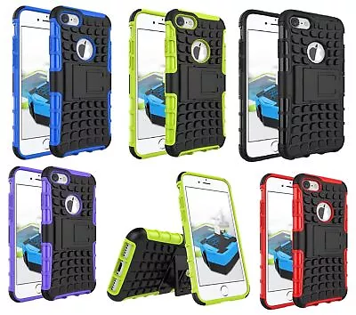 For IPhone 8 7 8+ 6 5s Se Phone Cover Tough Shockproof Protective Hard Back Case • £3.50