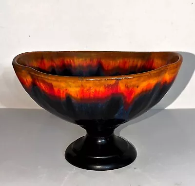 Vintage Royal Haeger Black Mystique Peacock Candy Dish Bowl Art Pottery 1964 MCM • $29.95