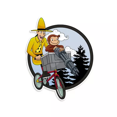 Curious George Man In The Yellow Hat E.T. Mashup Vinyl Sticker • $2.80