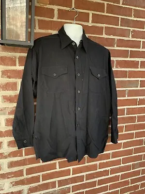 Vintage USN US NAVY CPO Wool Shirt Sz 16 34 Small Medium • $39.99