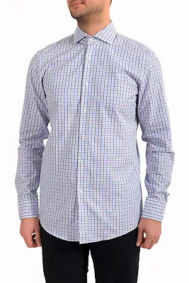 Hugo Boss Men's  Mark US  Sharp Fit Plaid Dress Shirt US 15.5 (34/35) IT 39 • $59.99