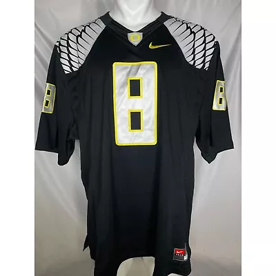 Marcus Mariota #8 Oregon Ducks Nike Team Black Football Jersey Men's XXL • $99.99