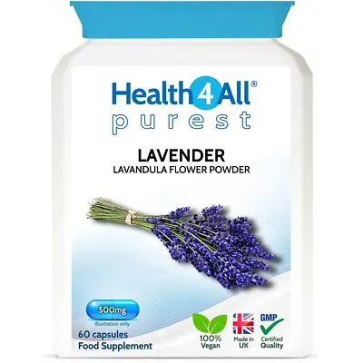 Purest Lavender 500mg Capsules | ANXIETY RELAXATION SLEEP • £8.99