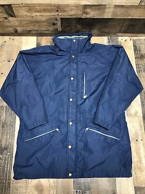 Vintage LL Bean Maine Wardens Parka Gore Tex Jacket Blue Mens Size XL • $29.99