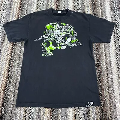 Vintage Metal Mulisha Shirt Men Medium Black Tee Two Sided Skull Biker Y2K 00s • $24.91