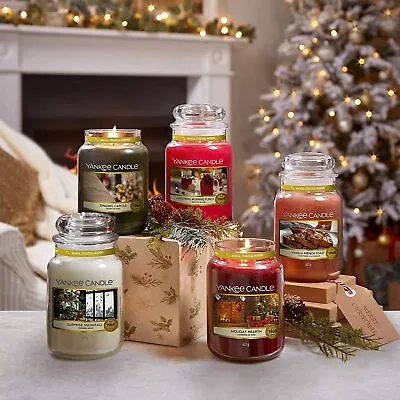 YANKEE CANDLES 22 Oz Large JARS - HTF LE & RETIRED Winter Scents You Choose! • £28.20