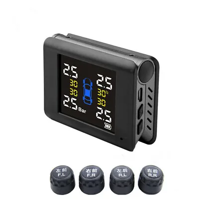 Car Tire Pressure Monitoring System Wireless Solar Power W/4 External Sensors • $30.29