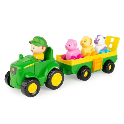 $49 • Buy John Deere 35cm Animal Sounds Music Wagon Ride Kids Vehicle W/ Figure Toy 18m+