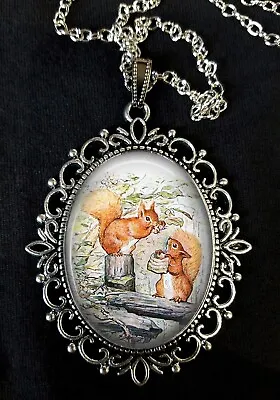 £12.95 • Buy Squirrel Nutkin Peter Rabbit Beatrix Potter Antique Silver Pendant Necklace