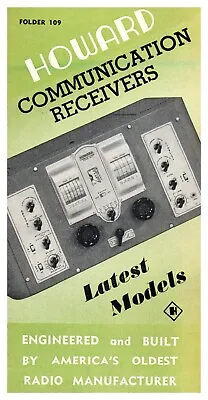 1940s Howard Communication Receivers Model 490 Records Vintage Radios Brochure • $19.99