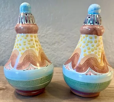 Mackenzie Childs Salt & Pepper Shakers Retired Stamped Taylor Brittany • $45