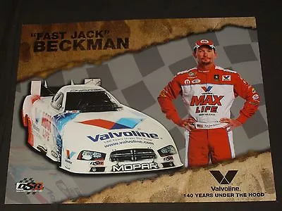 2014  Fast  Jack Beckman Valvoline Max Life Funny Car Nhra Postcard • $1