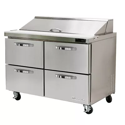 Blue Air BLPT60-D4-HC 60  Two Section Sandwich Prep Table 4 Drawers 16.7 Cu... • $4563.96