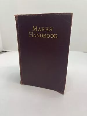 Vintage Marks' Standard Handbook For Mechanical Engineers. Fourth Ed. 1941 • $13.99