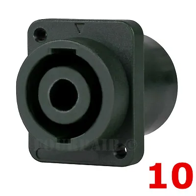 10 Pack - SPEAKON Compatible 4 Pole Wire Female Panel Mount Speaker Connector • $15.49