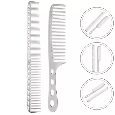 2pcs Mens Combs Styling Comb Barber Comb Set Stainless Steel Hair Combs • $10.99