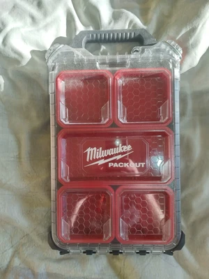 £30 • Buy Milwaukee PACKOUT Compact Slim Organiser Electrician Plummer DIY Slightly Used, 