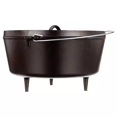 Lodge 14  / 10 Quart Seasoned Cast Iron Deep Camp Dutch Oven • $105.24