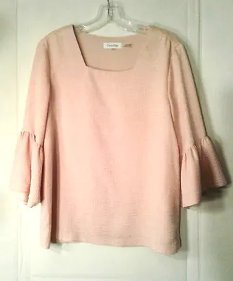 Calvin Klein Womens Powder Pink Classy Blouse Office Top Size Medium • £21.20