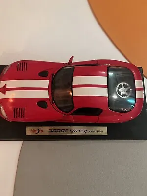 Maisto 1996 Dodge Viper GTS-1 GTS-R 1:18 Scale Diecast Model Car Red • $40