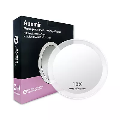 Auxmir® 10x Magnifying MakeUp Mirror Suction Cup Shaving Mirror Bathroom Mirror • £7.99