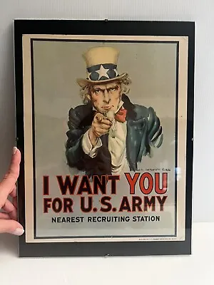 Authentic Vintage 1978 Uncle Sam   I Want You   For U.S. Army Recruitment Poster • $49.99