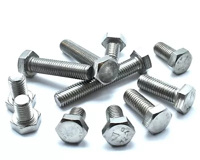 £5.29 • Buy M12 (12mm) A2 STAINLESS FULLY THREADED BOLT SCREWS HEXAGON HEX SET DIN933 *
