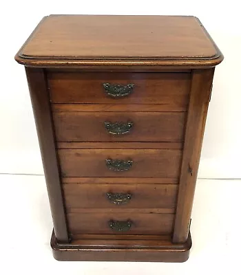£595 • Buy Antique Miniature Mahogany Wellington Chest Apprentice Piece Collector Cabinet