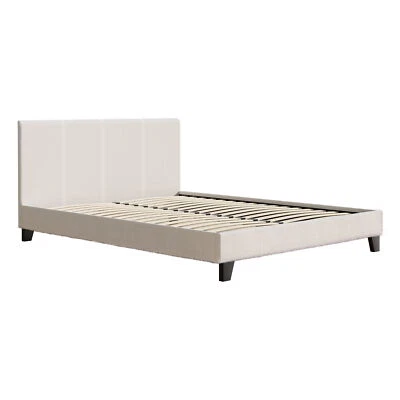 $181.95 • Buy Artiss Bed Frame Queen Size Boucle Fabric Mattress Base Platform Wooden