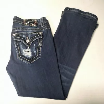 Miss Me Jeans Womens 30×31 Low Rise Flap Pockets Boot Cut Actual Size 31×27 • $21