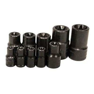 K Tool 22671 Socket Set 10 Piece 1/4  And 3/8  Drive E5 To E20 External Torx • $35.98