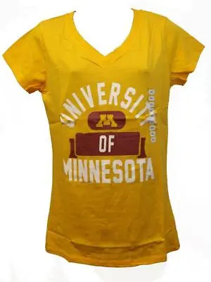 New Minnesota Golden Gophers Womens Sizes S-M-L-XL Yellow V-Neck Shirt $28 • $8.35