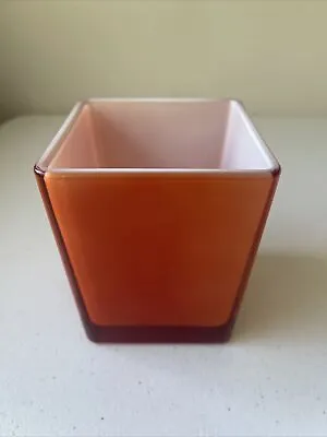 £18.79 • Buy Teleflora Orange Cube Square Vase Planter 5x4