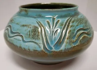 Vintage J K Dryden Blue/Green Original Vase Hot Springs GA Pottery Signed '07  • $32.50