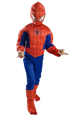  Spiderman Muscle Costume Boys Kids Light Up T S M FREE MASK 2 3 4 5 6 7 8  • $21.99