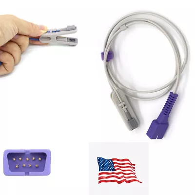 US Nellcor Oximax For Adult Ear Clip SpO2 Sensor Pulse Oximeter Probe DB9 Pin 1M • $20.99