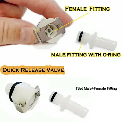 Valve Quick-Disconnect Female To Male 1/8in  NPT Thread Penis Nipple Vacuum Pump • $9.99