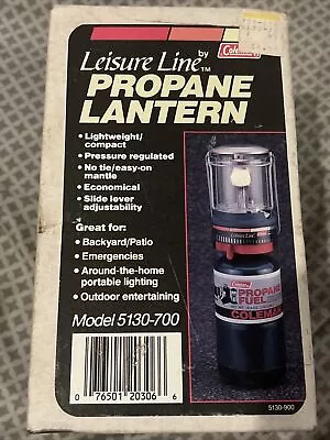 VTG Coleman Leisure Line Camping Compact Propane Lantern Model 5130-700 New • $14.99