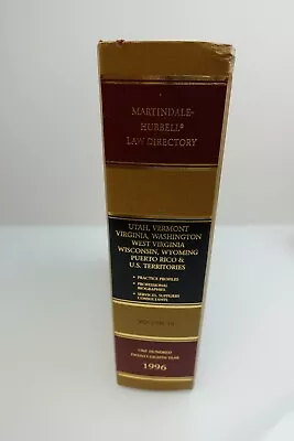Martindale-Hubbell Law Directory 1996 Volume 16 Utah Vermont Virginia Wash... • $34.99