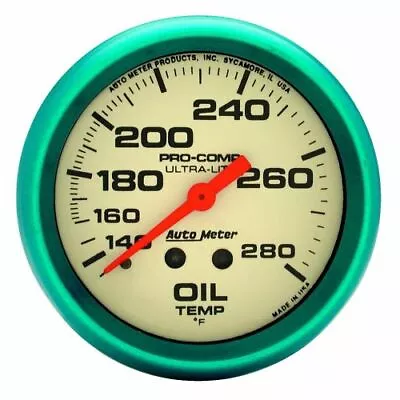 Auto Meter 4541 2-5/8  Ultra-Nite Mechanical Oil Temp Gauge 140-280 F NEW • $155.85