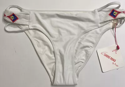 New 6 Shore Road Shore Bikini Bottoms Women's Moonlight White Medium M • $14.99