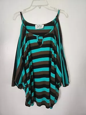 Vava By Joy Han Top Womens Size Small Cold Shoulder Striped • $14.99